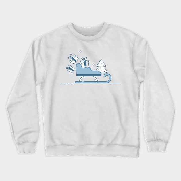 Christmas composition sledges and gifts Crewneck Sweatshirt by SeverV